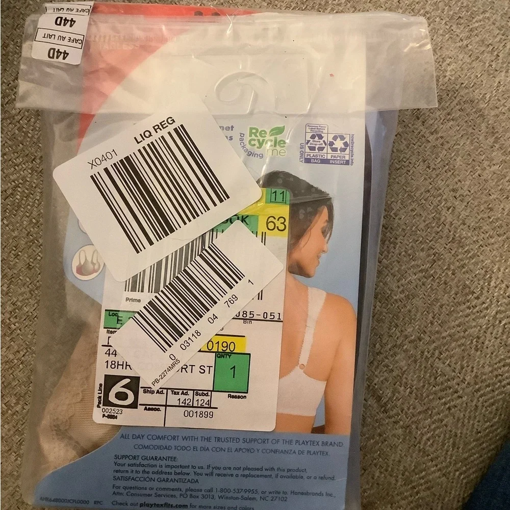 Playtex 18 Hour Ultimate Shoulder Support Bra - Cafe (44D) #4693